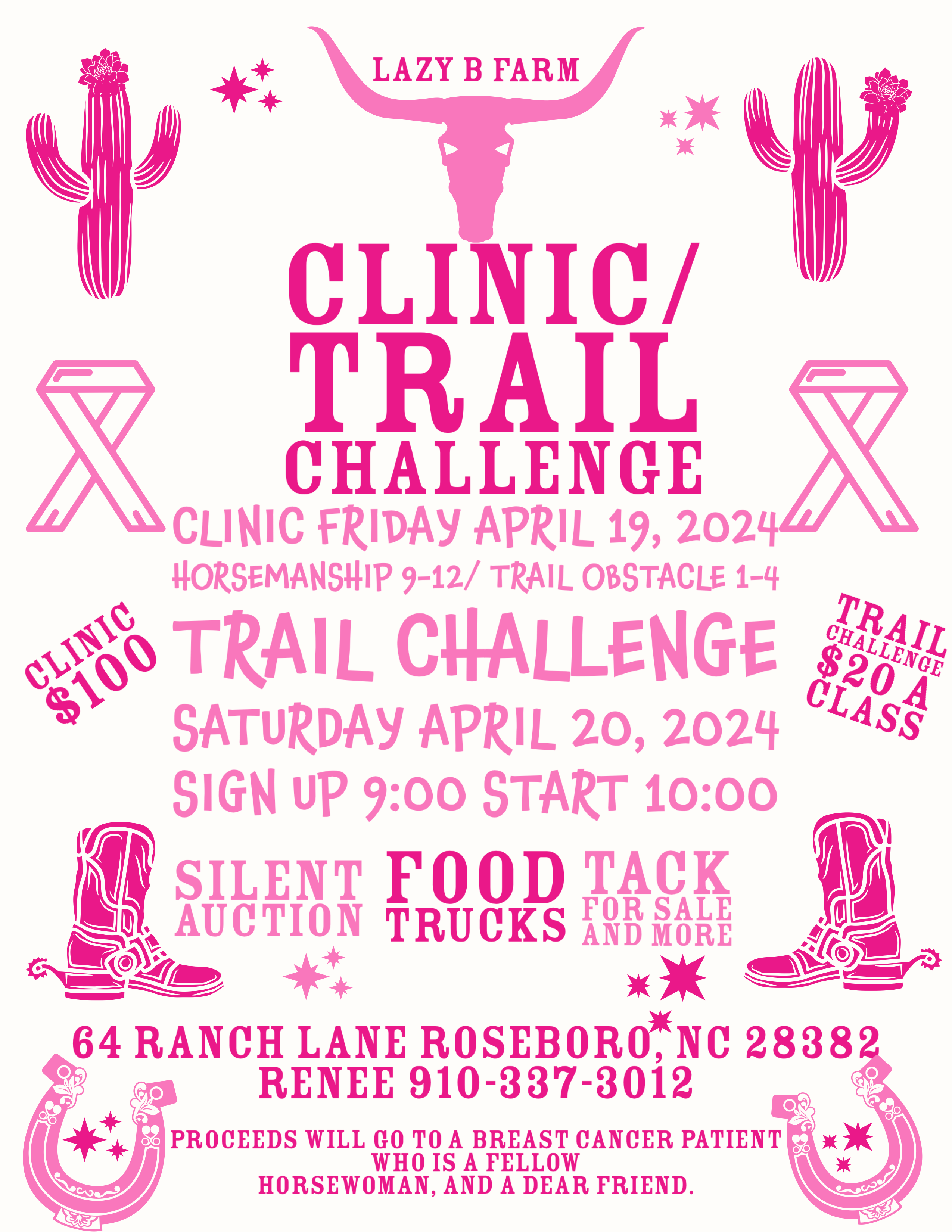 Lazy B Farm Clinic & Trail Challenge flyer